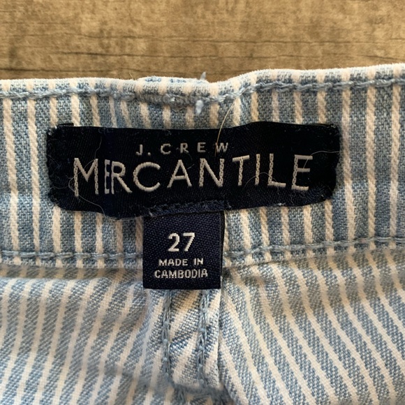 J. Crew high rise striped denim shorts - Picture 5 of 10